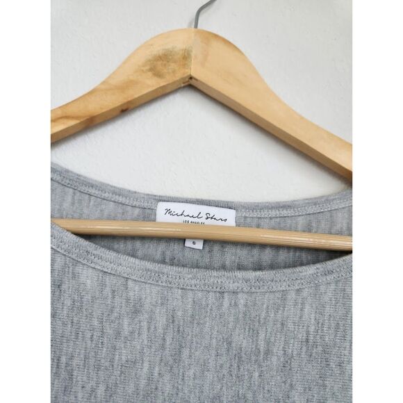 Michael Stars Ellie Elbow Sleeve Top in Gray | Size S - Picture 4 of 6